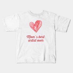 Mom`s best artist Kids T-Shirt